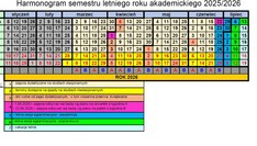 Semestralny harmonogram akademicki